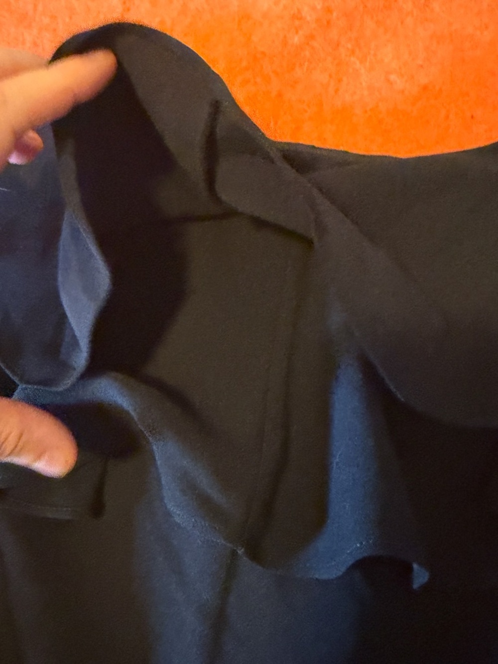 Black crepe ruffle mini dress NWT - Picture 10 of 14
